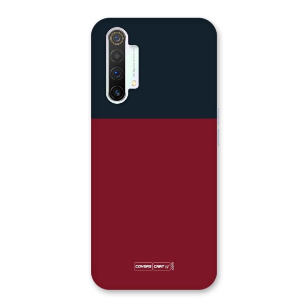 Maroon and Navy Blue Back Case for Realme X3