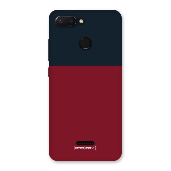 Maroon and Navy Blue Back Case for Redmi 6