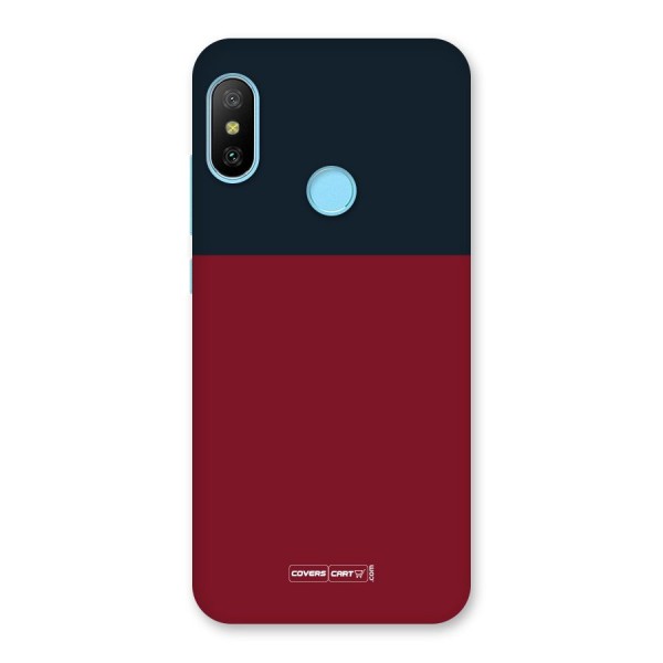 Maroon and Navy Blue Back Case for Redmi 6 Pro