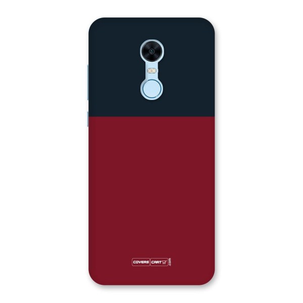Maroon and Navy Blue Back Case for Redmi Note 5