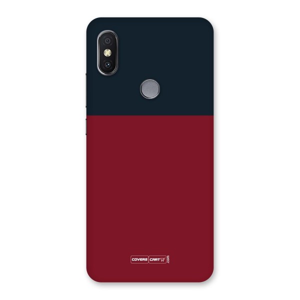 Maroon and Navy Blue Back Case for Redmi Y2