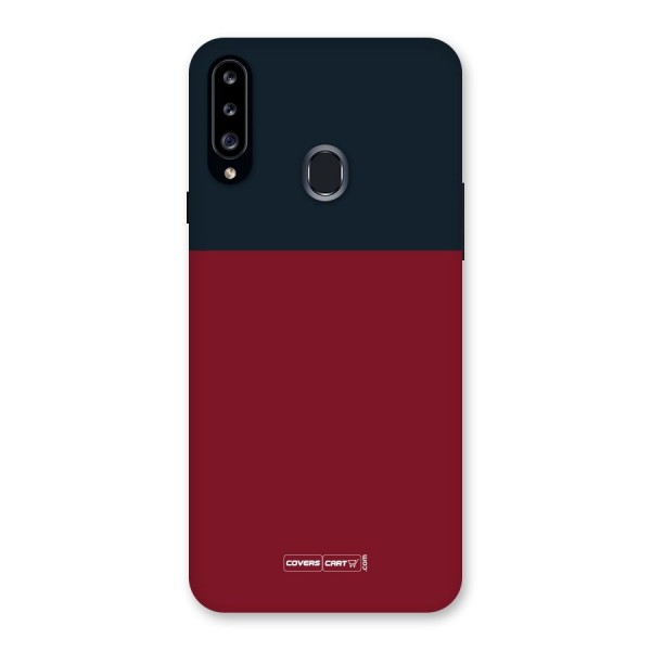 Maroon and Navy Blue Back Case for Samsung Galaxy A20s