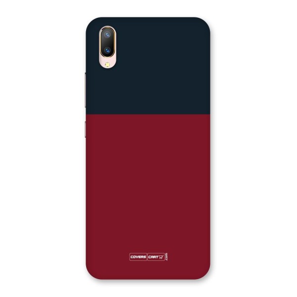 Maroon and Navy Blue Back Case for Vivo V11 Pro