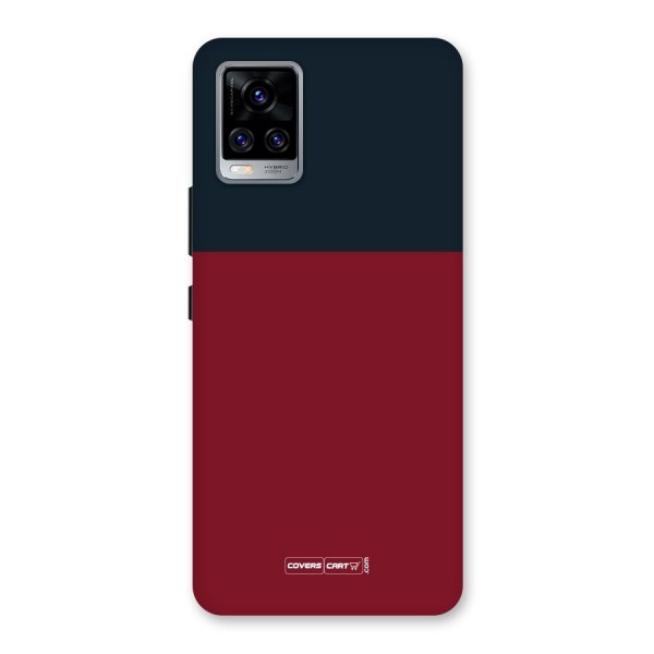 Maroon and Navy Blue Back Case for Vivo V20 Pro