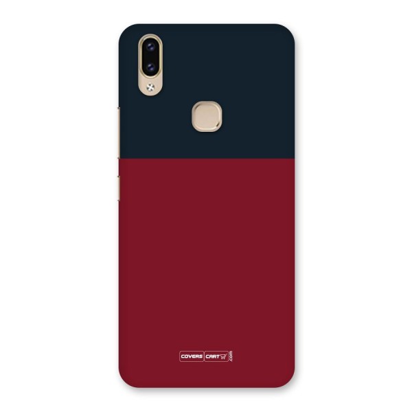 Maroon and Navy Blue Back Case for Vivo V9