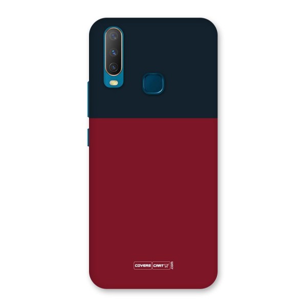 Maroon and Navy Blue Back Case for Vivo Y15