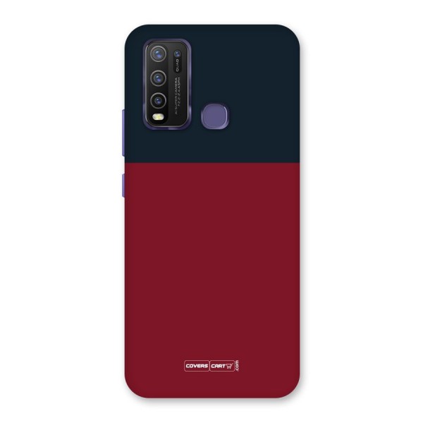 Maroon and Navy Blue Back Case for Vivo Y30