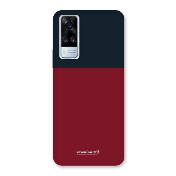 Maroon and Navy Blue Back Case for Vivo Y51