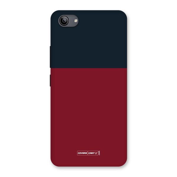 Maroon and Navy Blue Back Case for Vivo Y81i