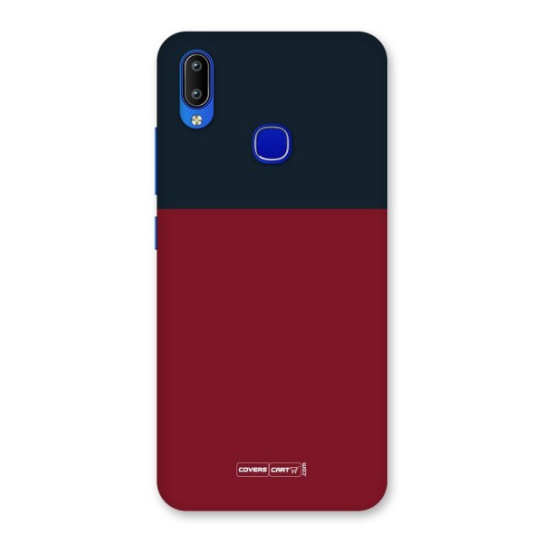 Maroon and Navy Blue Back Case for Vivo Y91