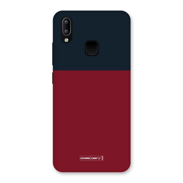Maroon and Navy Blue Back Case for Vivo Y93