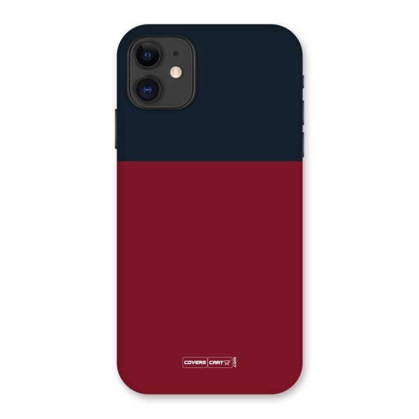Maroon and Navy Blue Back Case for iPhone 11