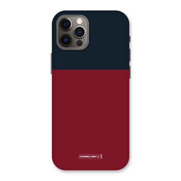 Maroon and Navy Blue Back Case for iPhone 12 Pro