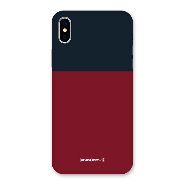 Maroon and Navy Blue Back Case for iPhone XS