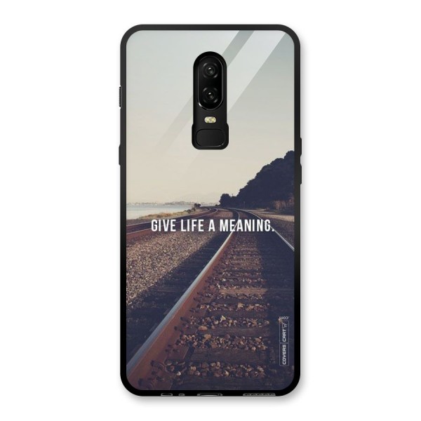 Meaning To Life Glass Back Case for OnePlus 6