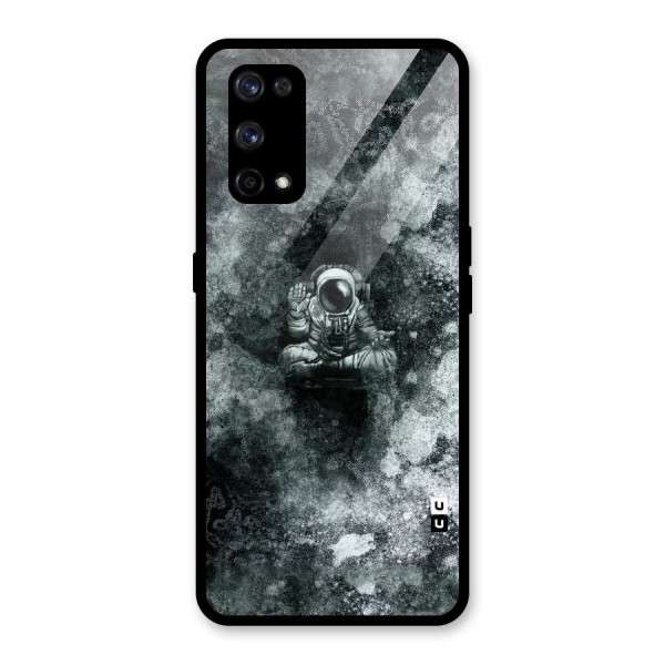 Meditating Spaceman Glass Back Case for Realme X7 Pro