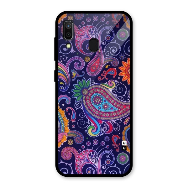 Mehendi Pattern Glass Back Case for Galaxy A30