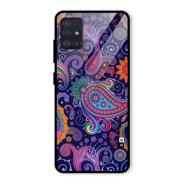 Mehendi Pattern Glass Back Case for Galaxy A51