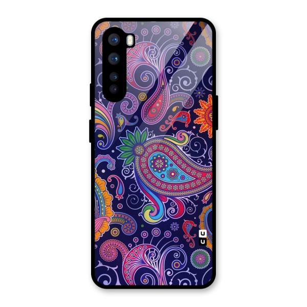 Mehendi Pattern Glass Back Case for OnePlus Nord