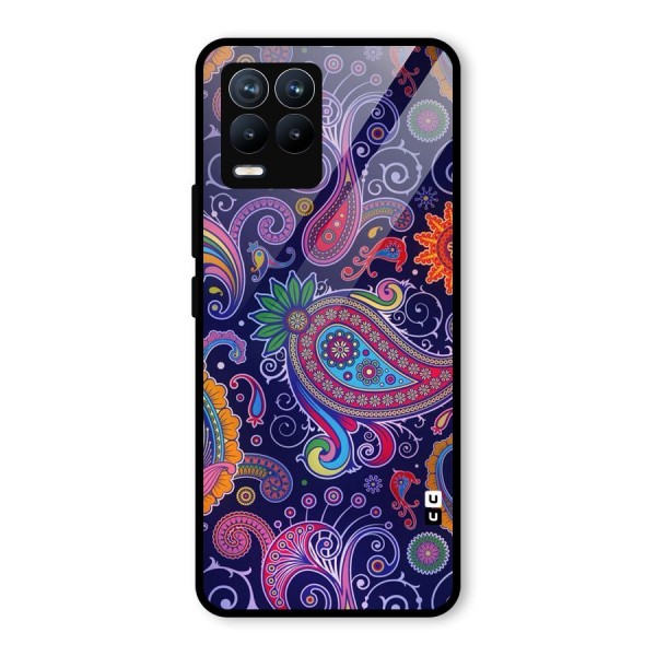 Mehendi Pattern Glass Back Case for Realme 8 Pro