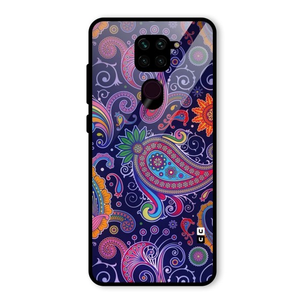 Mehendi Pattern Glass Back Case for Redmi Note 9