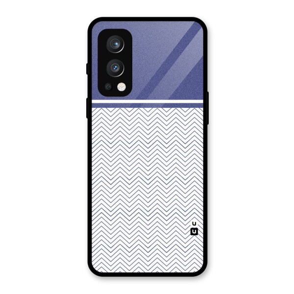 Melange Striped Pattern Glass Back Case for OnePlus Nord 2 5G