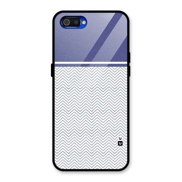 Melange Striped Pattern Glass Back Case for Realme C2