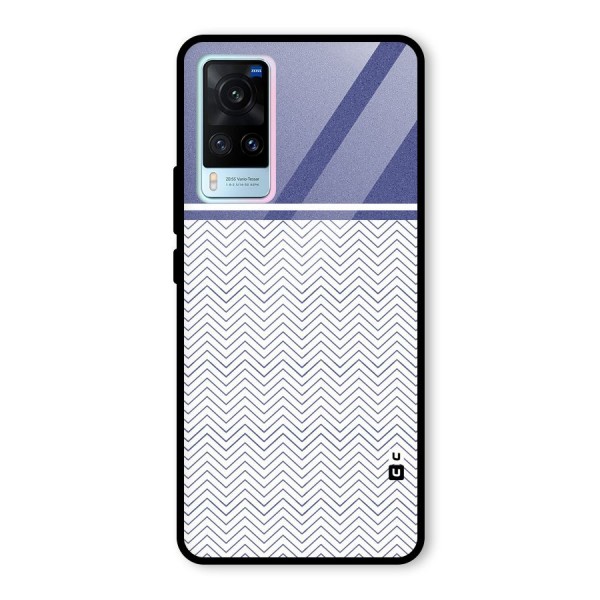 Melange Striped Pattern Glass Back Case for Vivo X60