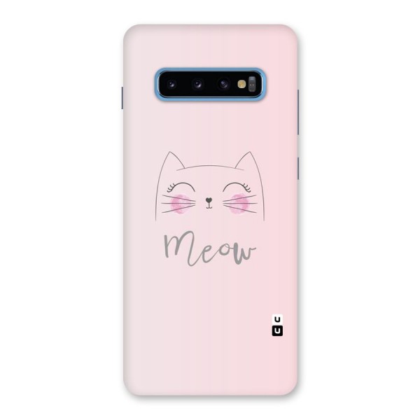 Meow Pink Back Case for Galaxy S10 Plus