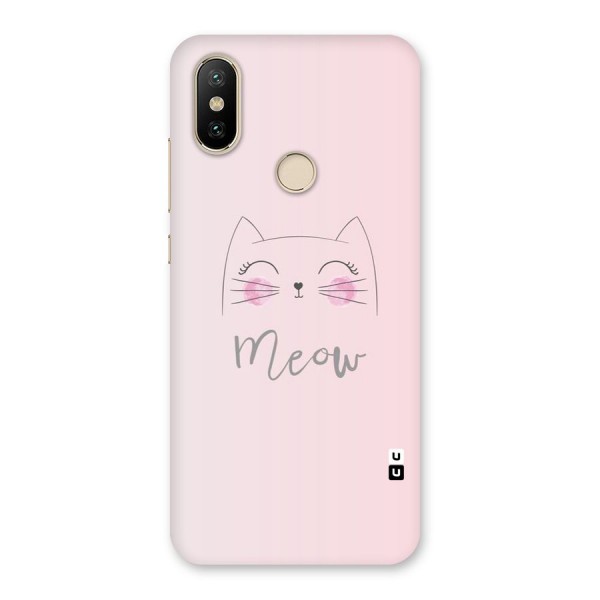 Meow Pink Back Case for Mi A2