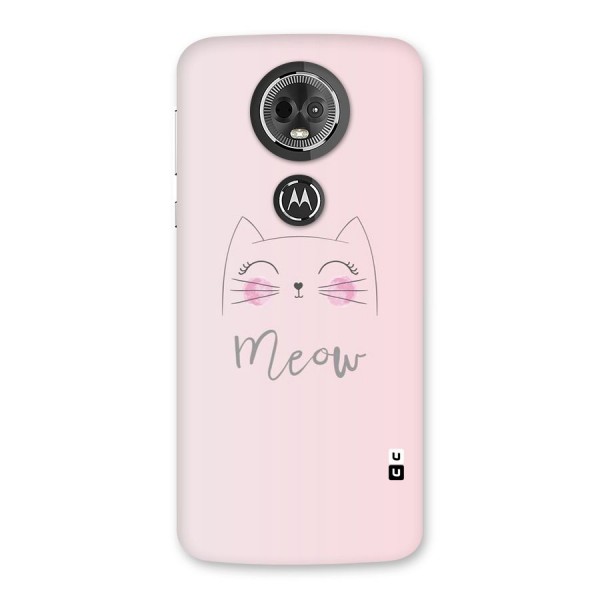Meow Pink Back Case for Moto E5 Plus