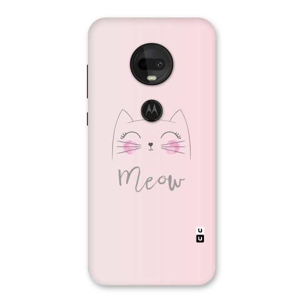 Meow Pink Back Case for Moto G7