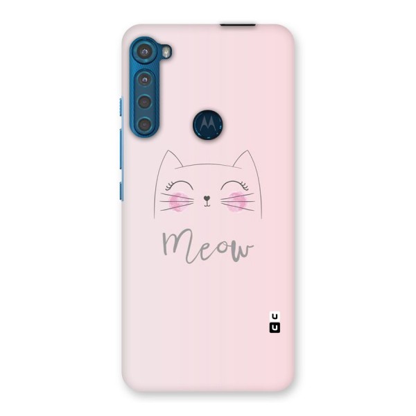 Meow Pink Back Case for Motorola One Fusion Plus
