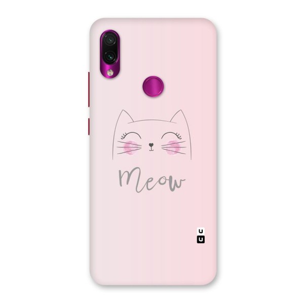 Meow Pink Back Case for Redmi Note 7 Pro