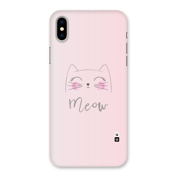 Meow Pink Back Case for iPhone XS