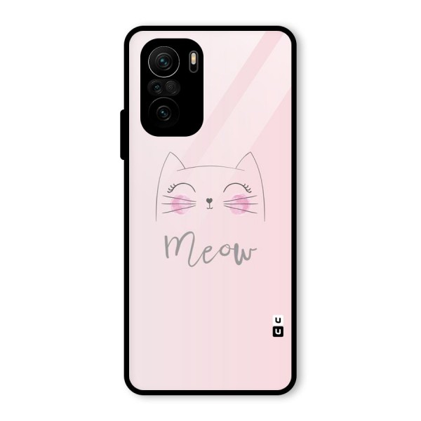 Meow Pink Glass Back Case for Mi 11x