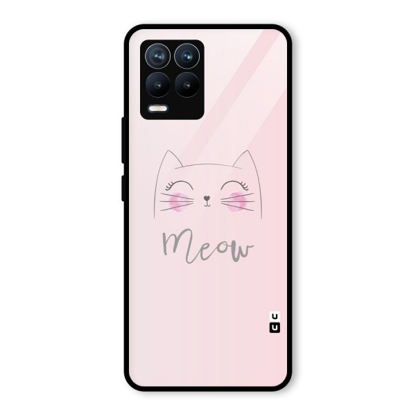 Meow Pink Glass Back Case for Realme 8 Pro