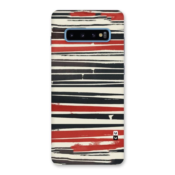 Messy Vintage Stripes Back Case for Galaxy S10 Plus
