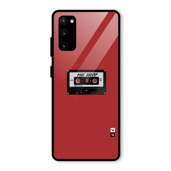 Mic Drop Cassette Minimalistic Glass Back Case for Galaxy S20 FE