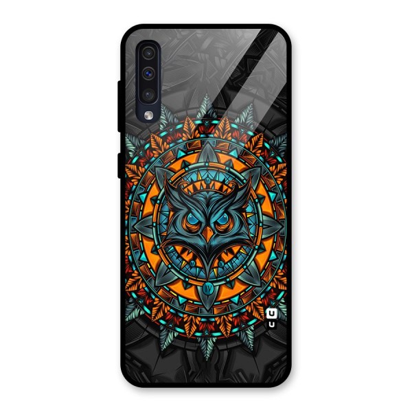 Mighty Owl Artwork Glass Back Case for Galaxy A50s