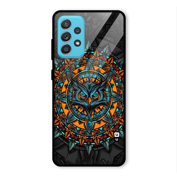 Mighty Owl Artwork Glass Back Case for Galaxy A52