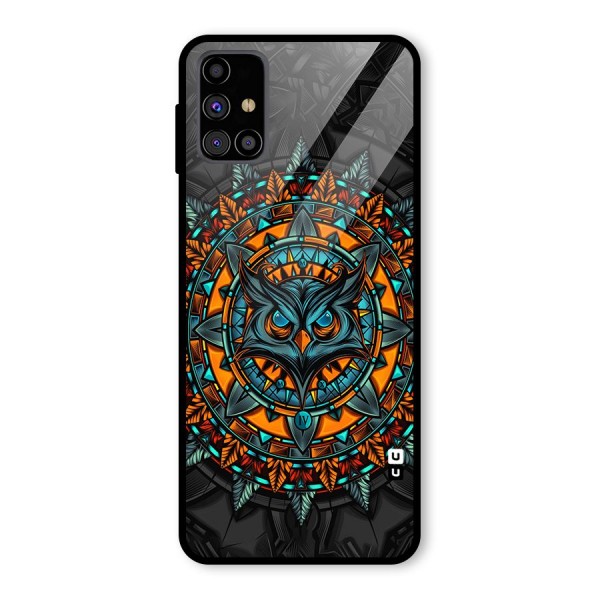 Mighty Owl Artwork Glass Back Case for Galaxy M31s