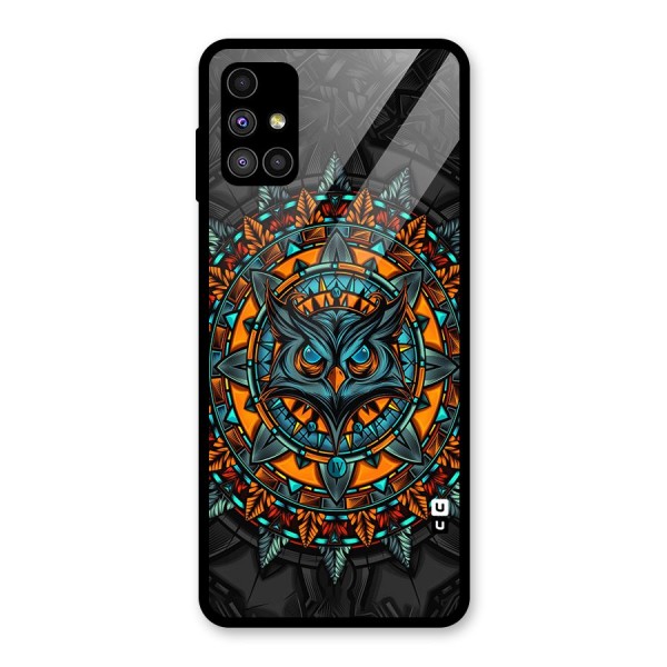 Mighty Owl Artwork Glass Back Case for Galaxy M51