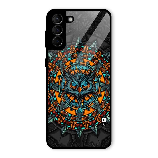 Mighty Owl Artwork Glass Back Case for Galaxy S21 Plus