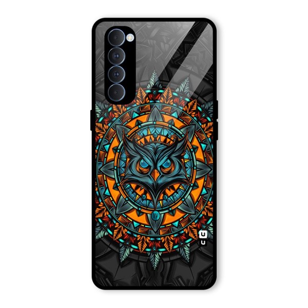 Mighty Owl Artwork Glass Back Case for Oppo Reno4 Pro