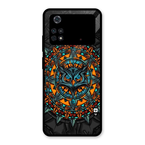 Mighty Owl Artwork Glass Back Case for Poco M4 Pro 4G