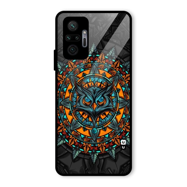 Mighty Owl Artwork Glass Back Case for Redmi Note 10 Pro