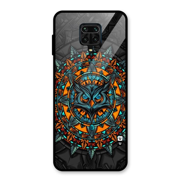 Mighty Owl Artwork Glass Back Case for Redmi Note 9 Pro