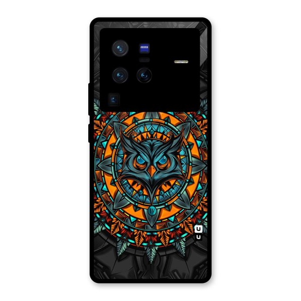 Mighty Owl Artwork Glass Back Case for Vivo X80 Pro