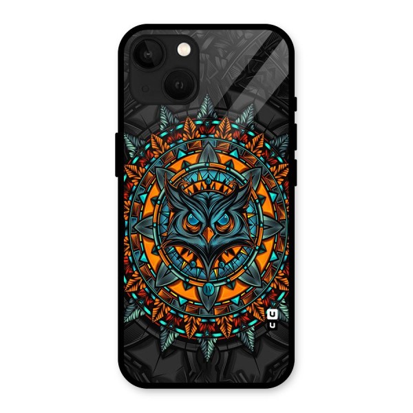 Mighty Owl Artwork Glass Back Case for iPhone 13